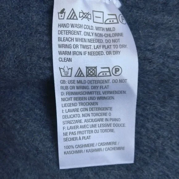 Isaac Mizrahi Live! Cashmere Peplum Sweater Babydoll Vneck Blue Women's XS - Picture 7 of 15